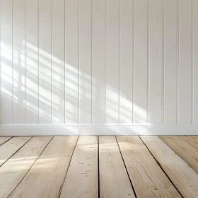 Serene Room with Sunlight and Wooden Floor