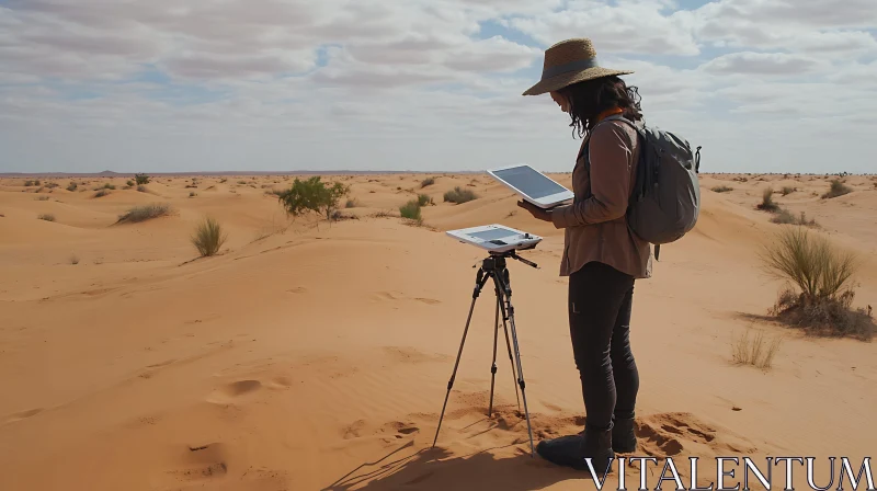 AI ART Woman's Tech Journey in Arid Lands