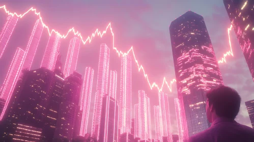 Financial District in Pink Hues