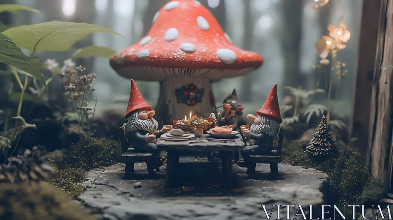 Fairytale Feast in the Enchanted Forest AI Image