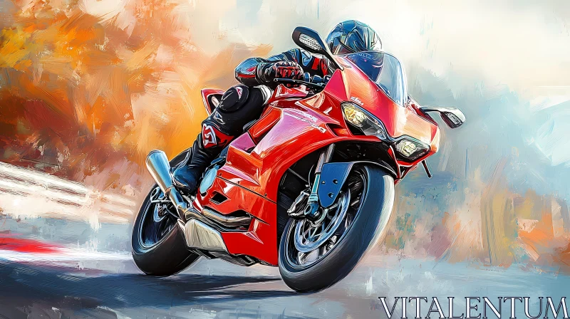 AI ART Exhilarating Motorcycle Artwork in Motion