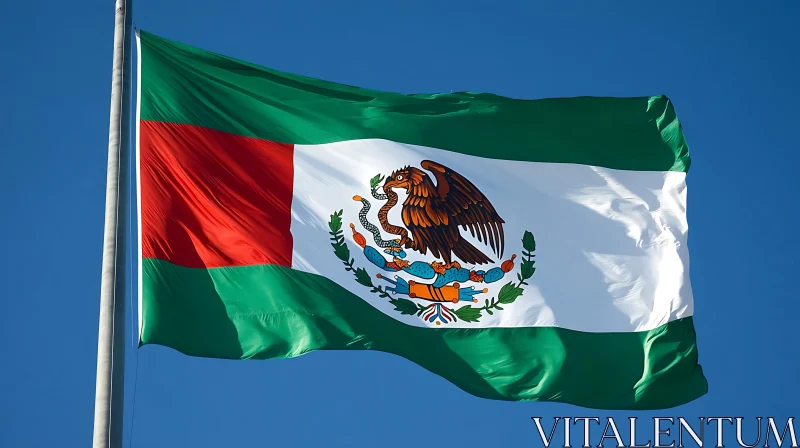 National Pride: The Mexican Flag Soaring High AI Image