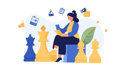 Chess Strategy: A Woman's Calculated Move