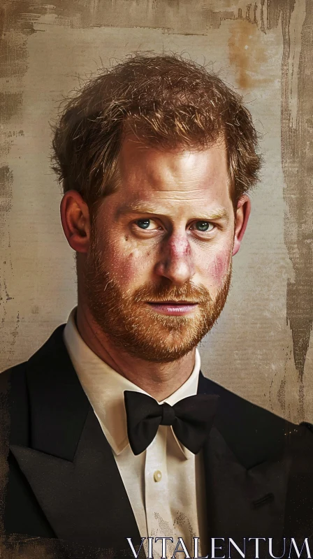 Formal Portrait of Prince Harry AI Image