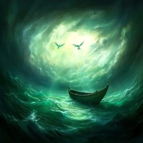 Hopeful Voyage on Emerald Waters