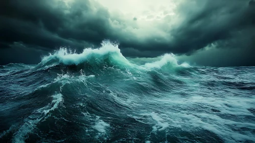 Stormy Ocean Waves: A Seascape of Power