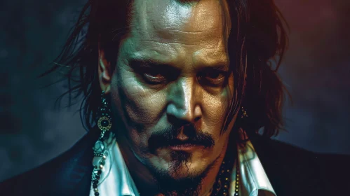 Johnny Depp's Gaze and Details in Portrait