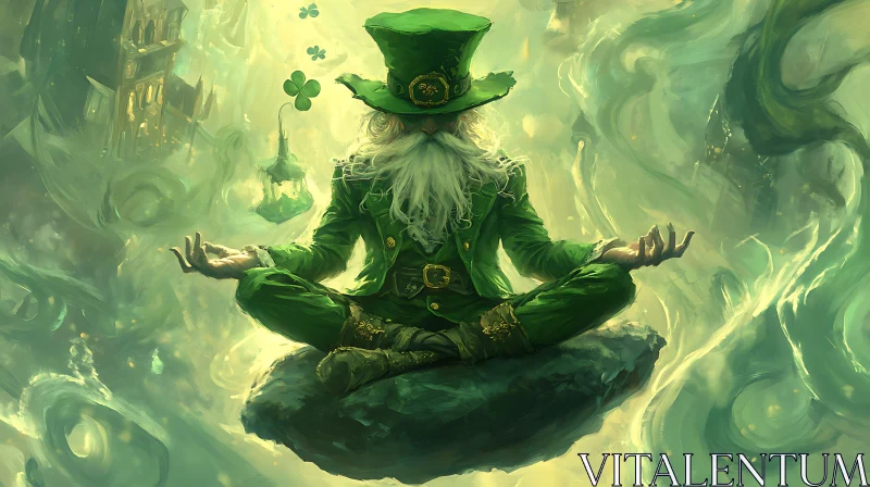 Zen Leprechaun Art AI Image