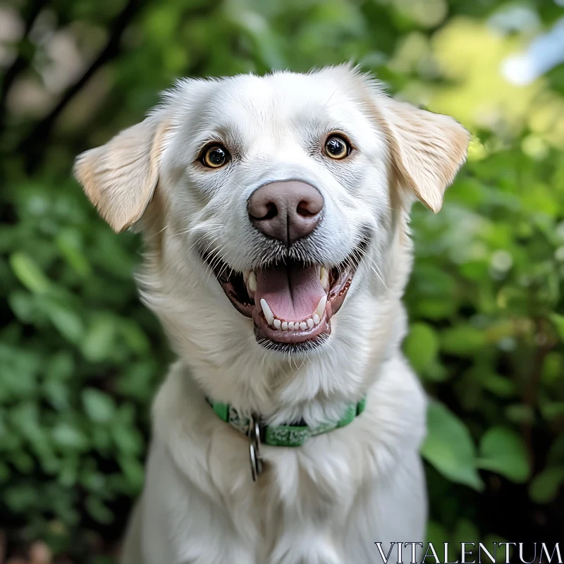 Cheerful Dog Enjoying Nature AI Image