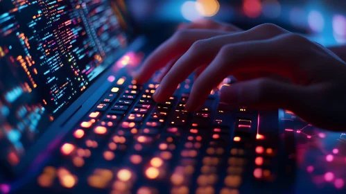 Glowing Keyboard Coding in the Dark