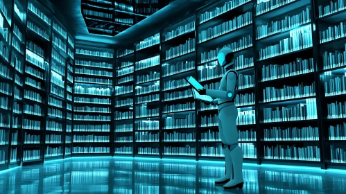 AI in a Futuristic Library