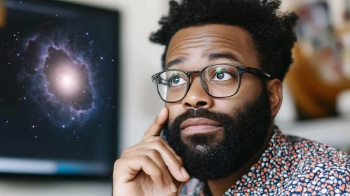 Man Contemplates the Cosmos