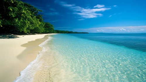 Coastal Paradise: White Sand and Azure Sea