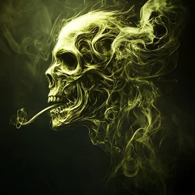 Smokey Skull Abstract Artwork