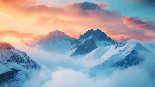 Snowy Mountains at Dusk