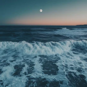 Tranquil Ocean View Under Moonlight