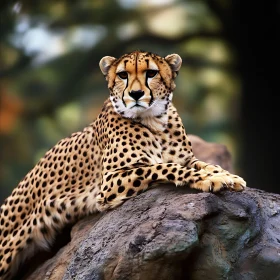 Spotted Majesty: Cheetah on the Rocks
