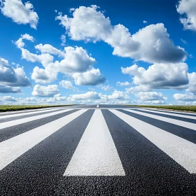 Striped Road Leading to the Horizon