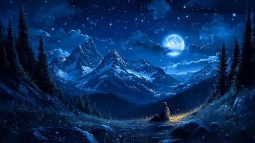 Moonlit Mountain Meditation