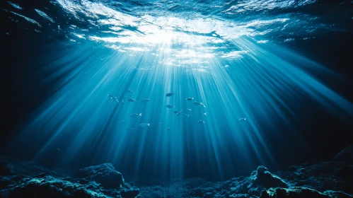 Underwater Sunlight and Fish