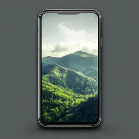 Green Mountain View on Mobile Screen