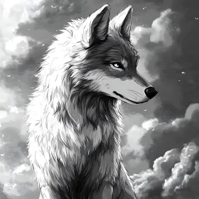 Wolf in Gray Scale