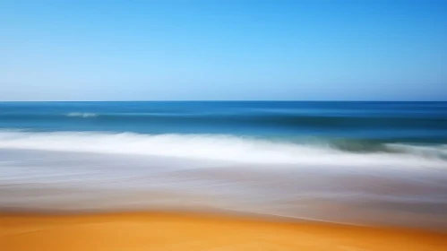 Blurred Seascape with Gentle Waves