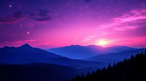 Tranquil Mountain Sunset