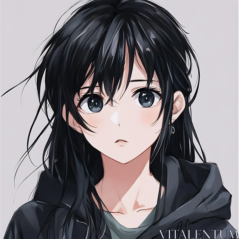 Detailed Anime Character Portrait AI Image