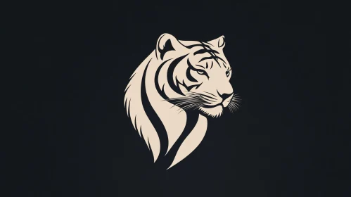 Stylized Tiger Profile Art