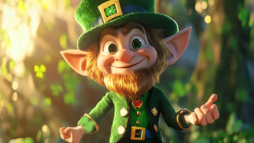 Smiling Leprechaun Portrait