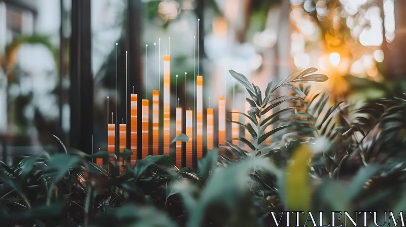 AI ART Data Visualization Amidst Greenery