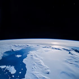 Cosmic View of Earth's Frozen Expanse