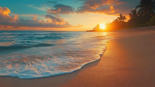 Peaceful Beach at Sunset