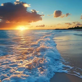 Peaceful Seashore at Sunset