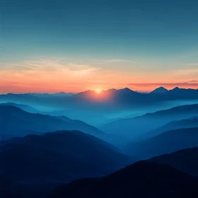 Serene Mountain Sunset