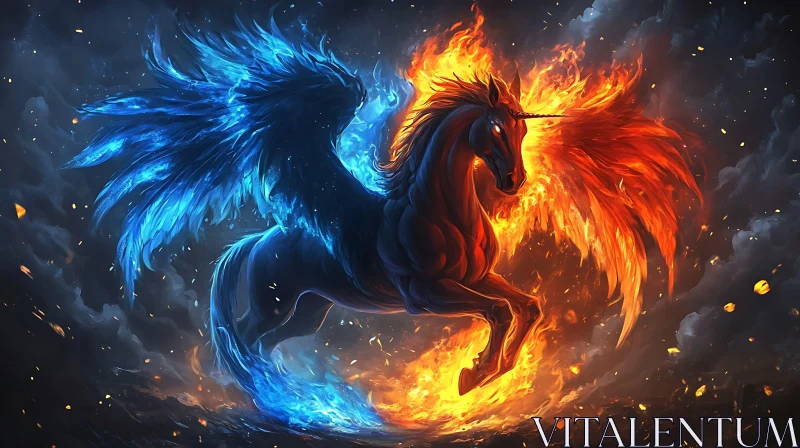 Unicorn of Opposites AI Image