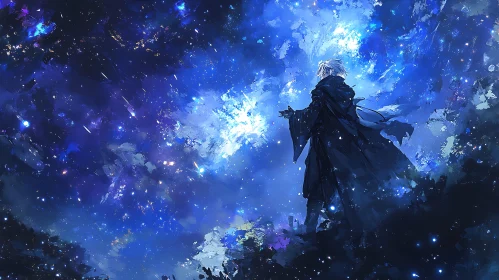 Star Weaver: A Magical Night Scene