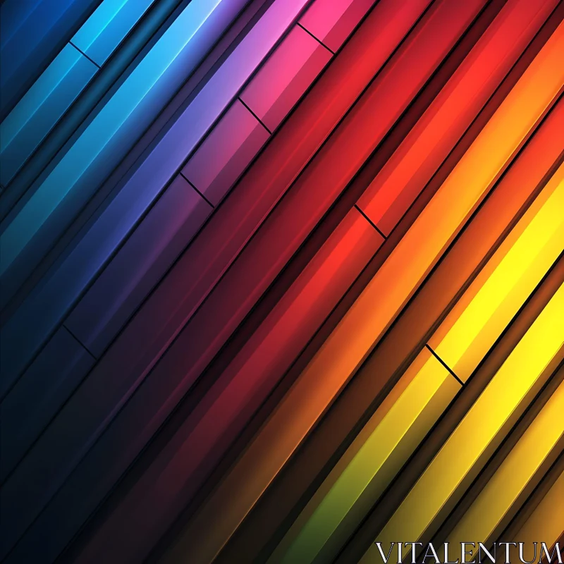 Colorful Parallel Bars Abstract AI Image