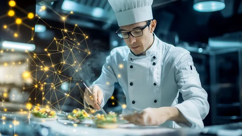 Chef Plating with Futuristic Network