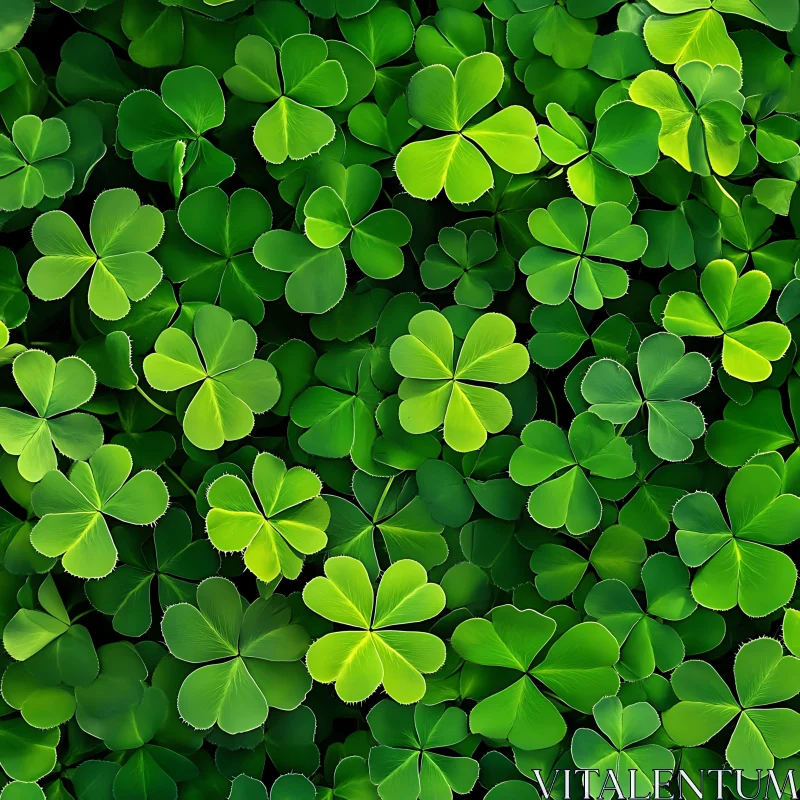 AI ART Abundance of Clovers: A Verdant Tapestry