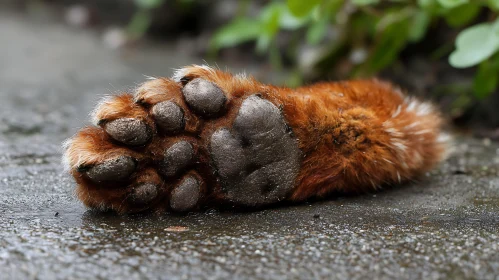 Close-Up of Canine Paw