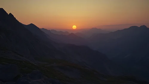 Mountain Sunset Landscape