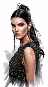 Elegance of Kendall Jenner Captured in Art