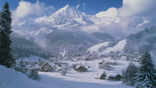 Snowy Mountain Village