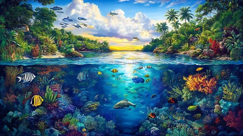 Underwater Paradise and Island View