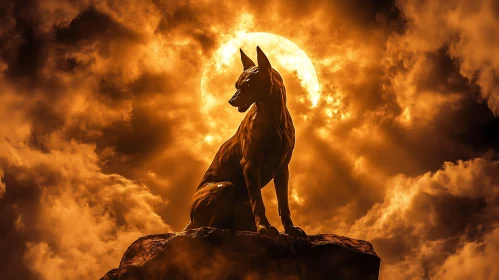 Canine Guardian in Lunar Glow