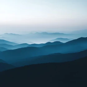 Tranquil Blue Mountain Layers