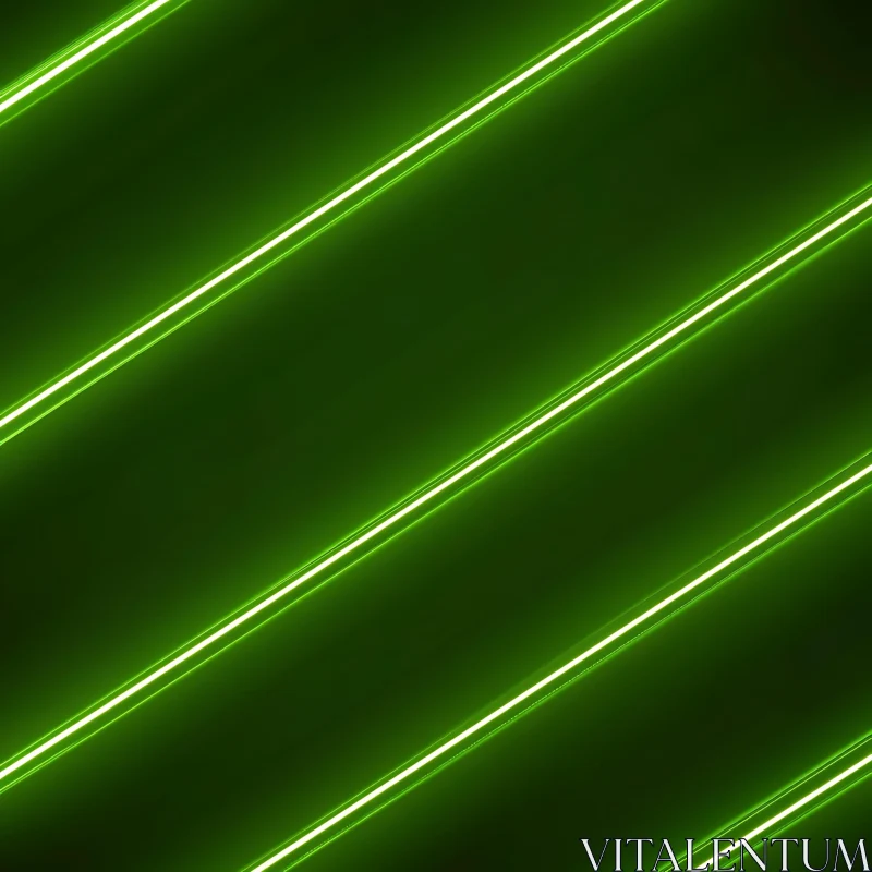 Parallel Neon Green Glowing Lines AI Image