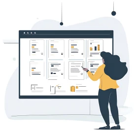 Woman Analyzing Business Data